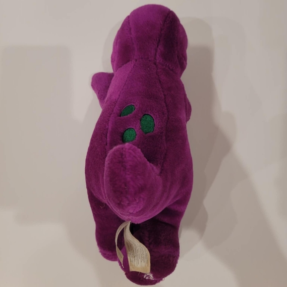 Vintage 1992 Barney the Purple Dinosaur Open Mouth Stuffed Toy Plush 10" - Picture 5 of 8